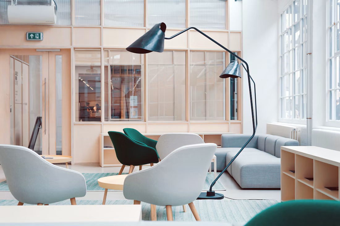 Bright and modern professional office workspace